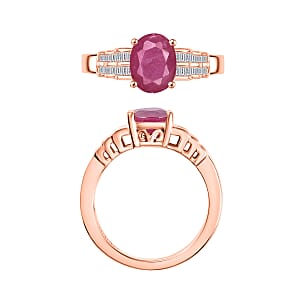 Luxoro Premium Mozambique Ruby and G-H I2 Diamond 2.78 ctw Ring in 10K Rose Gold (Size 10.0) (Del. in 10-12 Days)