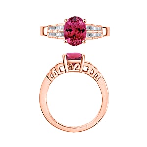 Luxoro Premium Ouro Fino Rubellite and G-H I2 Diamond 2.48 ctw Ring in 10K Rose Gold (Size 10.0) (Del. in 10-12 Days)