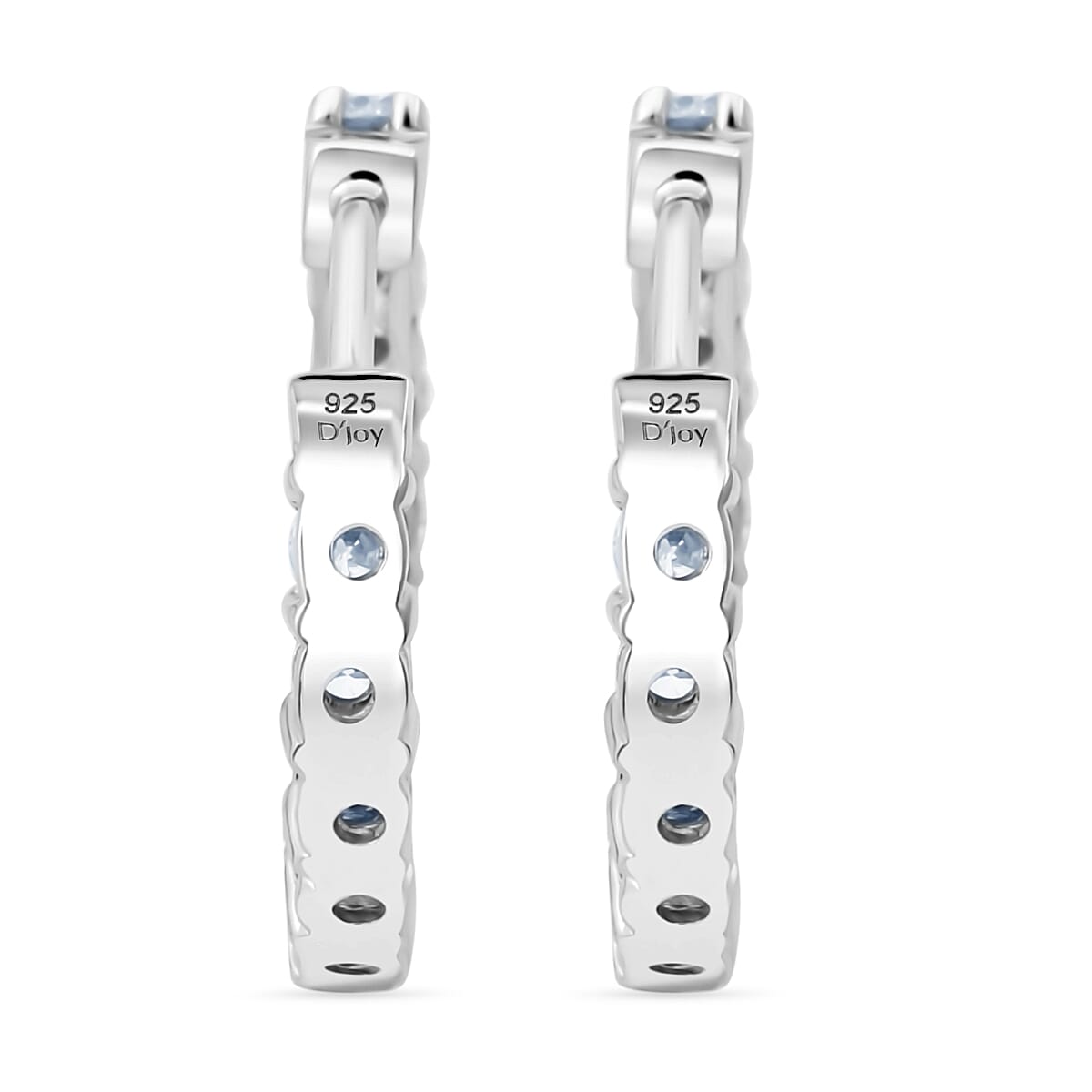Luxuriant Lab Grown Diamond G-H SI 2.00 ctw Hoop Earrings in Rhodium Over Sterling Silver  image number 4