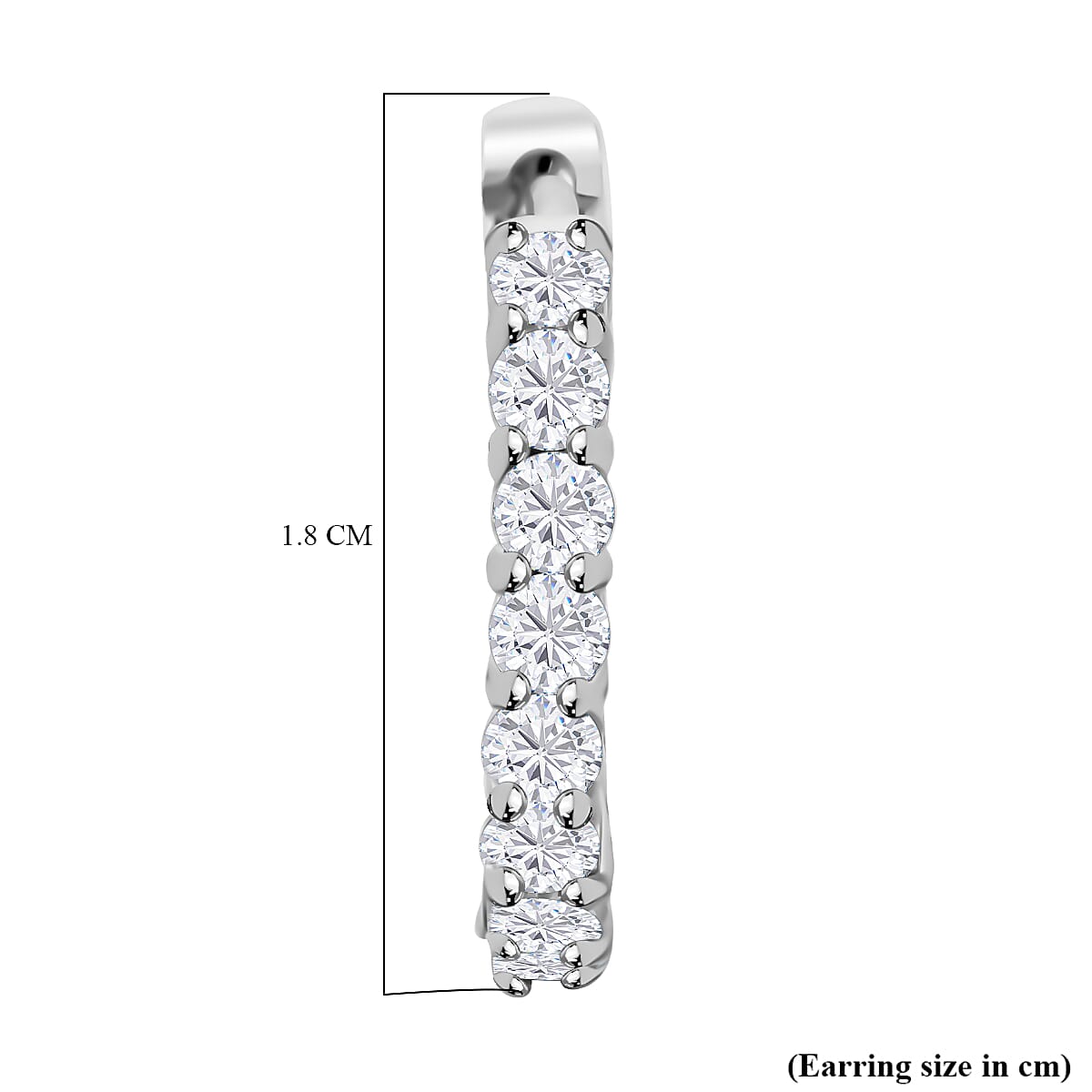 Luxuriant Lab Grown Diamond G-H SI 2.00 ctw Hoop Earrings in Rhodium Over Sterling Silver  image number 5