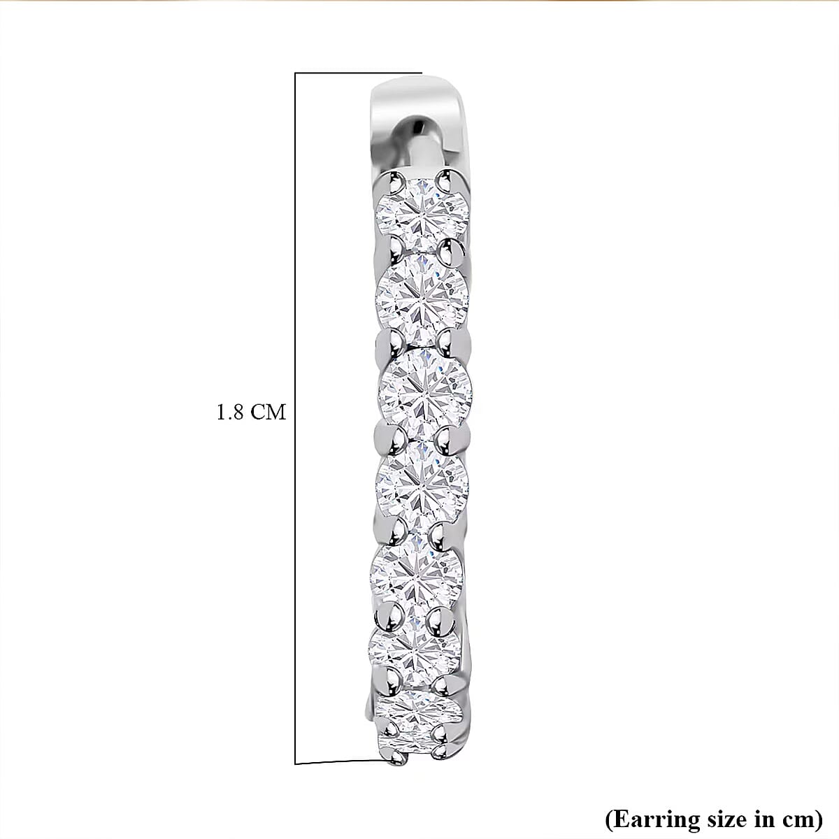 Luxuriant Lab Grown Diamond G-H SI 2.00 ctw Hoop Earrings in Rhodium Over Sterling Silver  image number 6