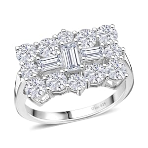 D'Joy Golconda Topaz 2.70 ctw Boat Ring in Platinum Over Sterling Silver (Size 10.0) 
