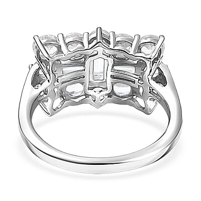 D'Joy Golconda Topaz 2.70 ctw Boat Ring in Platinum Over Sterling Silver (Size 10.0) 
