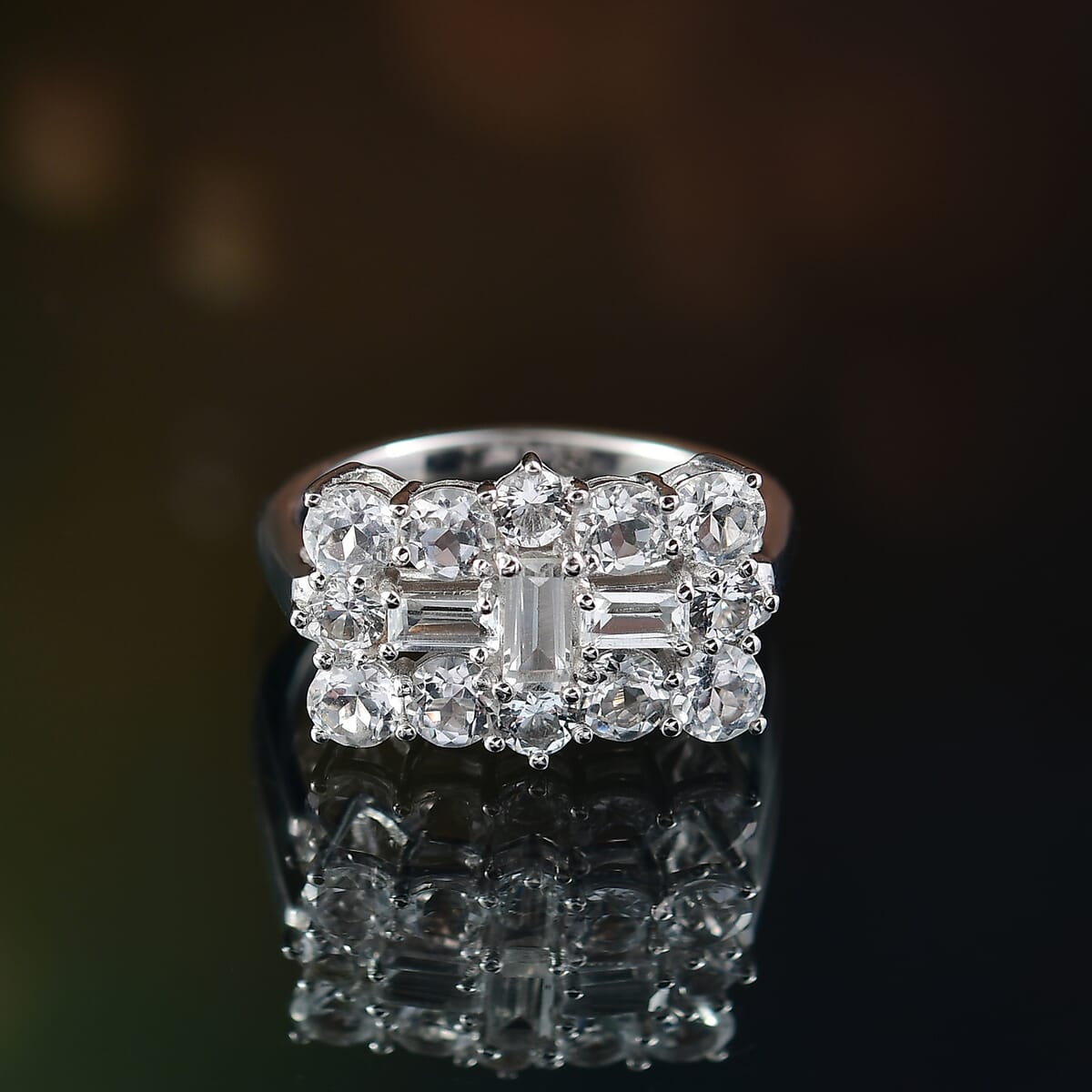 D'Joy Golconda Topaz 2.70 ctw Boat Ring in Platinum Over Sterling Silver (Size 7.0)  image number 1