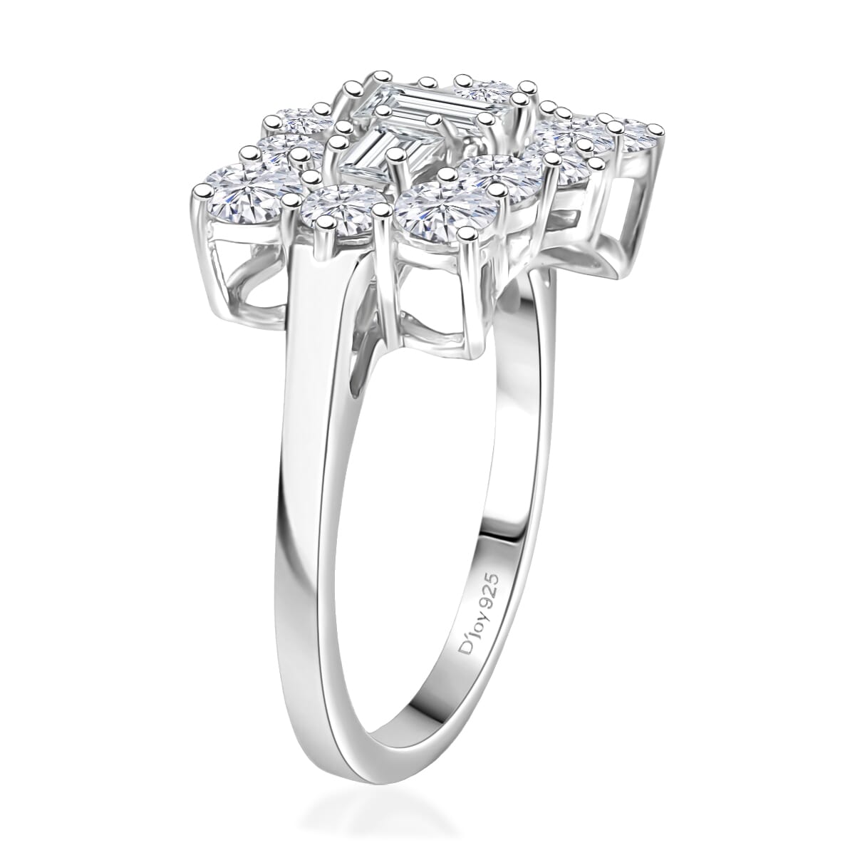 D'Joy Golconda Topaz 2.70 ctw Boat Ring in Platinum Over Sterling Silver (Size 7.0)  image number 3