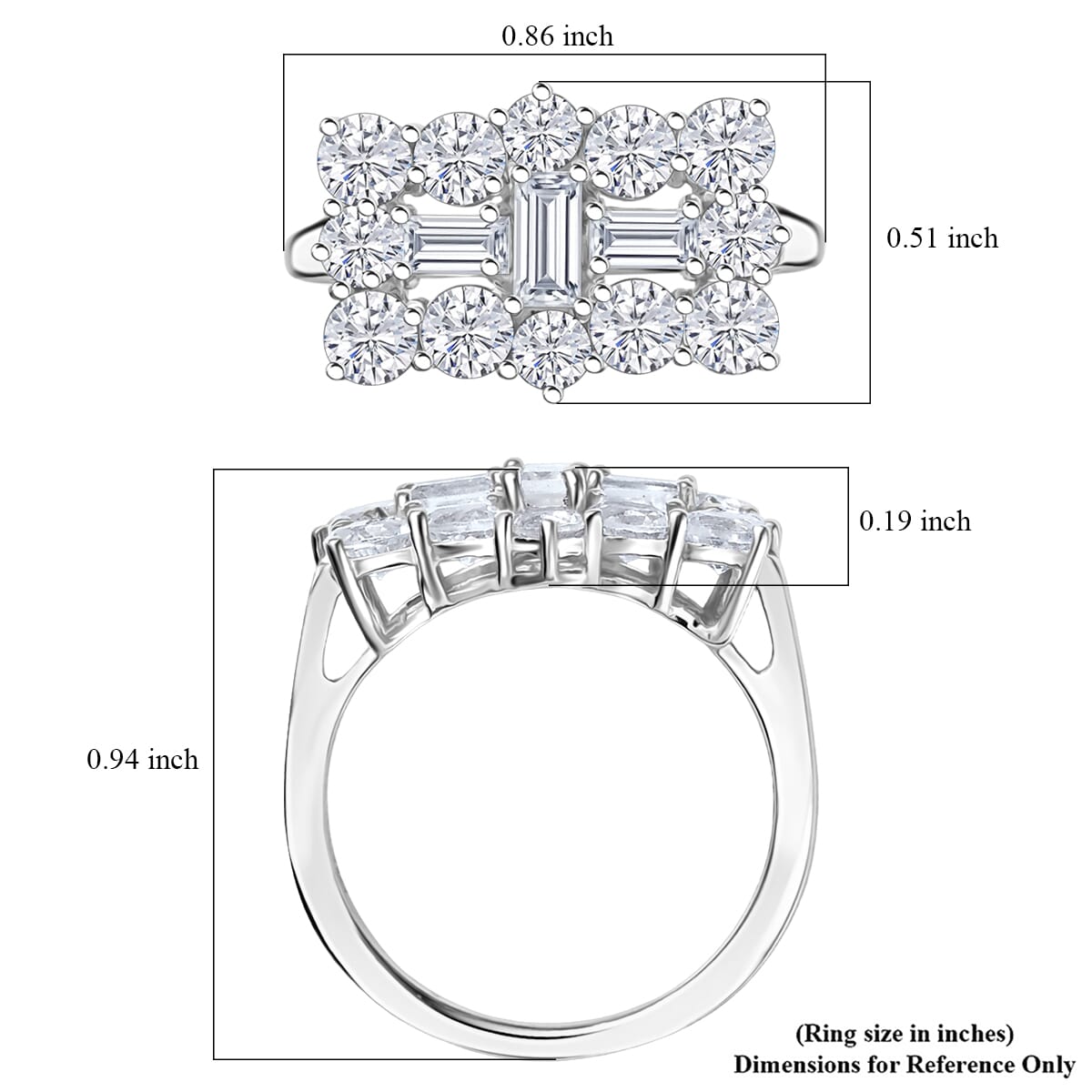 D'Joy Golconda Topaz 2.70 ctw Boat Ring in Platinum Over Sterling Silver (Size 9.0)  image number 5