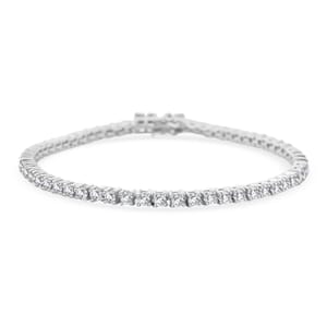 Luxuriant Lab Grown Diamond G-H SI 4.30 ctw Tennis Bracelet in Rhodium Over Sterling Silver (8.00 In)
