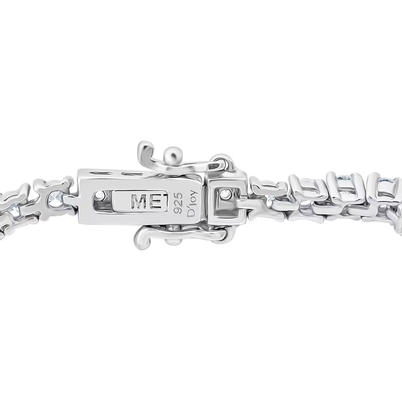 Luxuriant Lab Grown Diamond G-H SI 4.30 ctw Tennis Bracelet in Rhodium Over Sterling Silver (8.00 In)