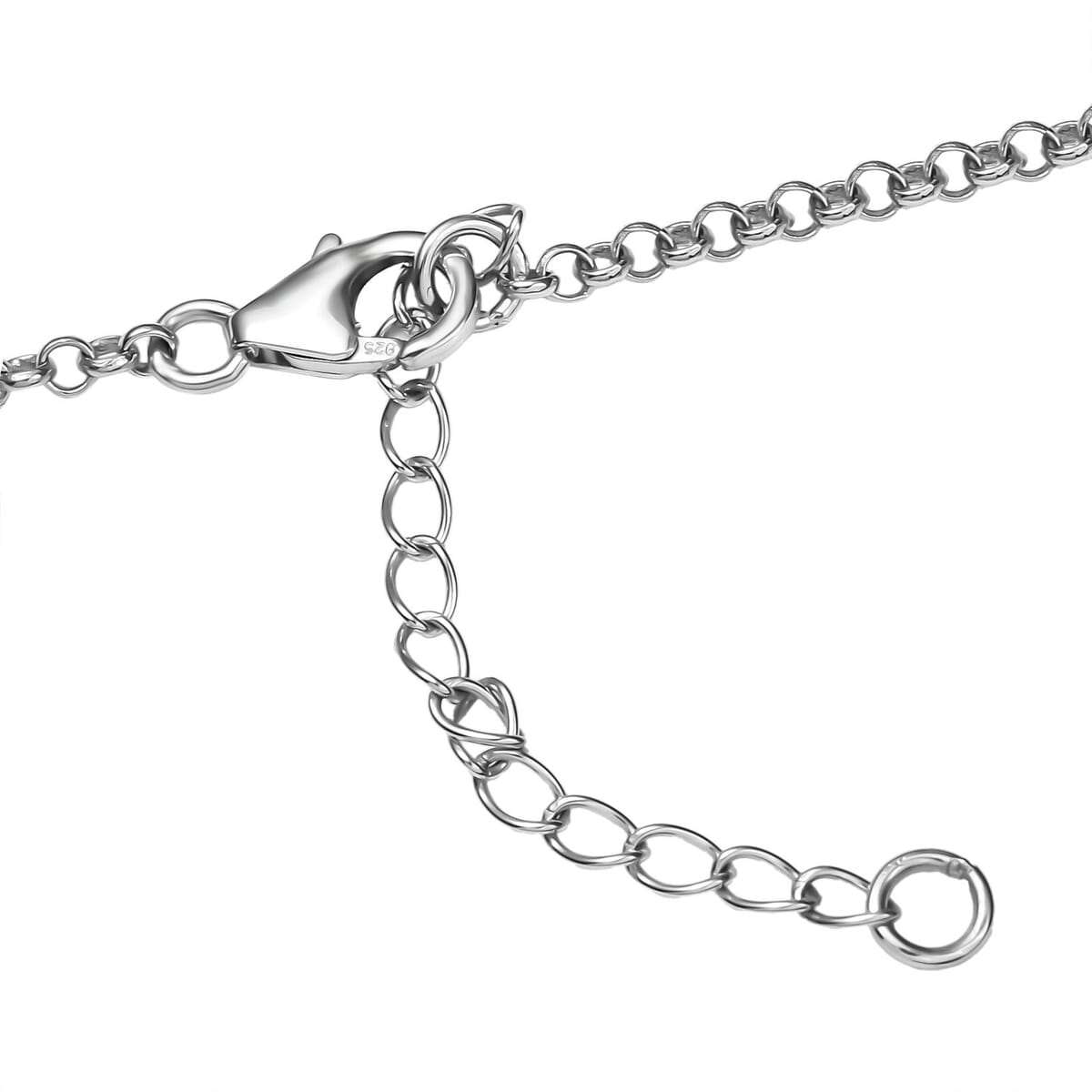 GP Royal Art Deco Collection Multi Gemstone 26.75 ctw Necklace in Rhodium Over Sterling Silver 18 Inches image number 4