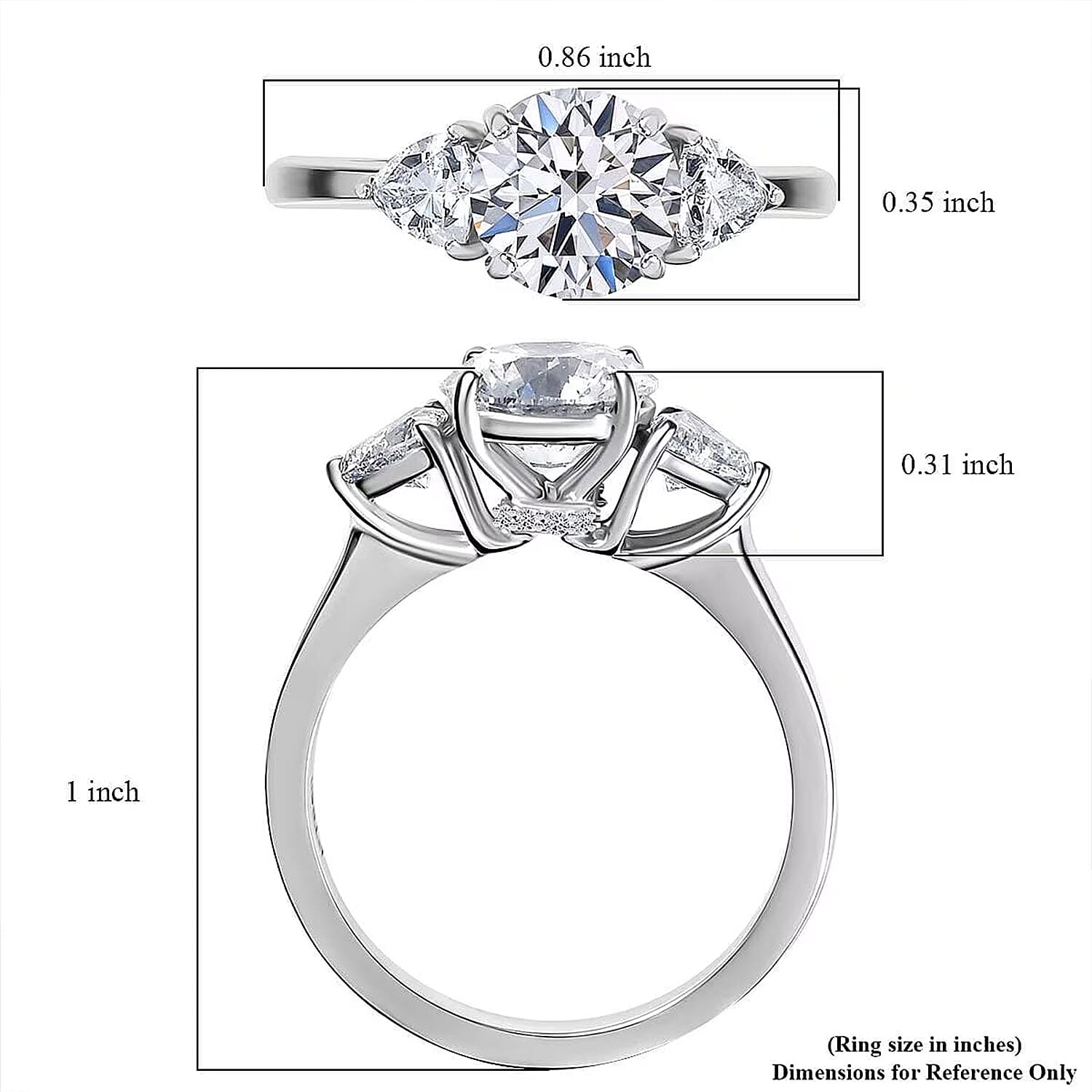 IGI Certified Luxuriant Lab Grown Diamond E-F VS 2.40 ctw Trinity Hidden Halo Ring in 950 Platinum (Size 10.0)