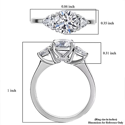 IGI Certified Luxuriant Lab Grown Diamond E-F VS 2.40 ctw Trinity Hidden Halo Ring in 950 Platinum (Size 10.0)