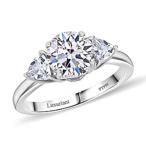 IGI Certified 950 Platinum Luxuriant Lab Grown Diamond (E-F, VS) Ring (Size 5.0) 2.40 ctw