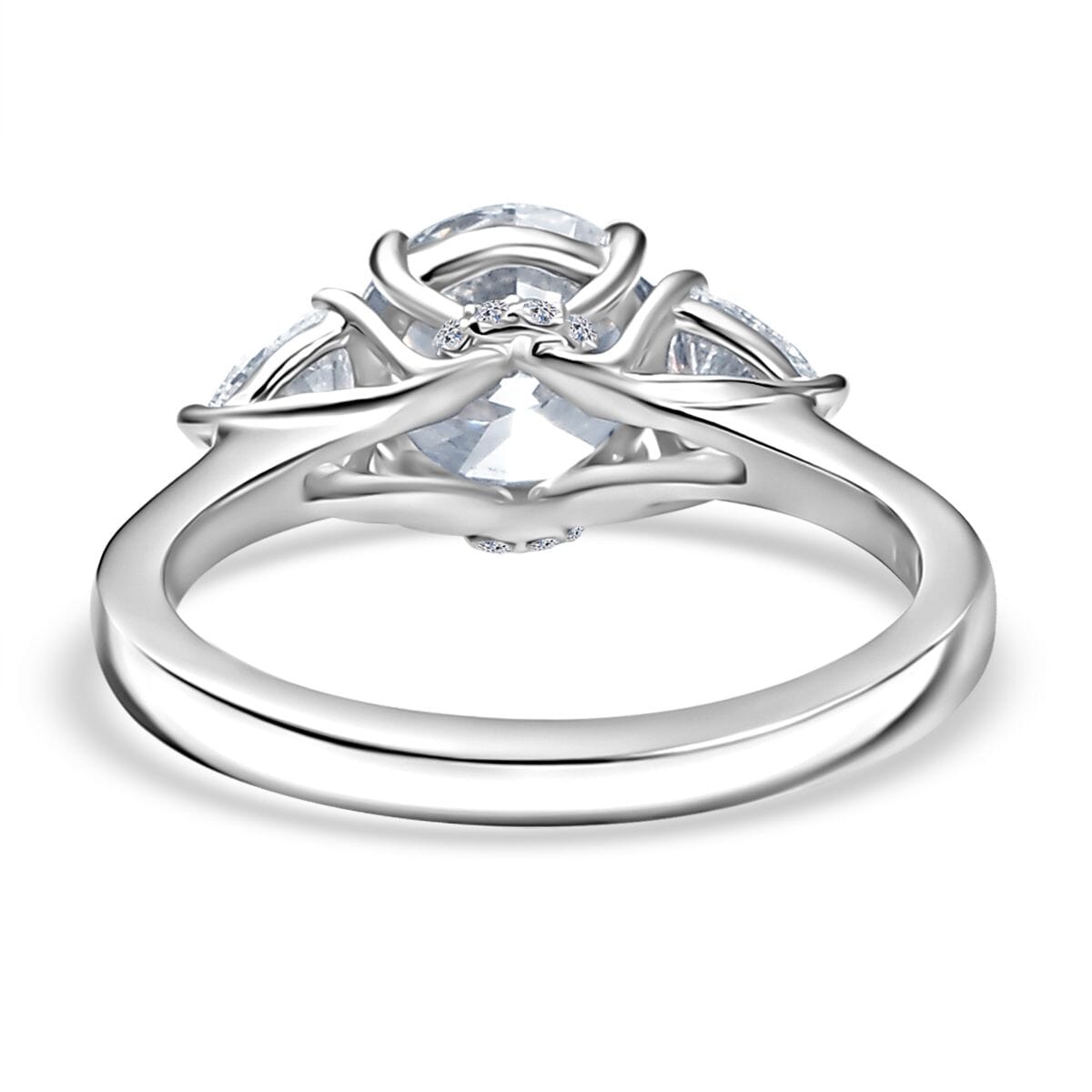 IGI Certified Luxuriant Lab Grown Diamond E-F VS 2.40 ctw Trinity Hidden Halo Ring in 950 Platinum (Size 6.0) image number 4