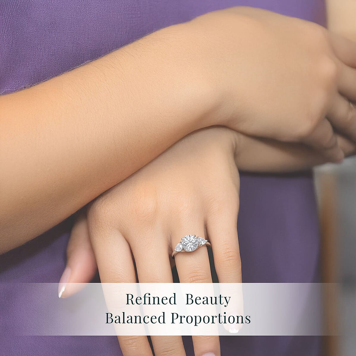 IGI Certified Luxuriant Lab Grown Diamond E-F VS 2.40 ctw Trinity Hidden Halo Ring in 950 Platinum (Size 8.0) image number 1