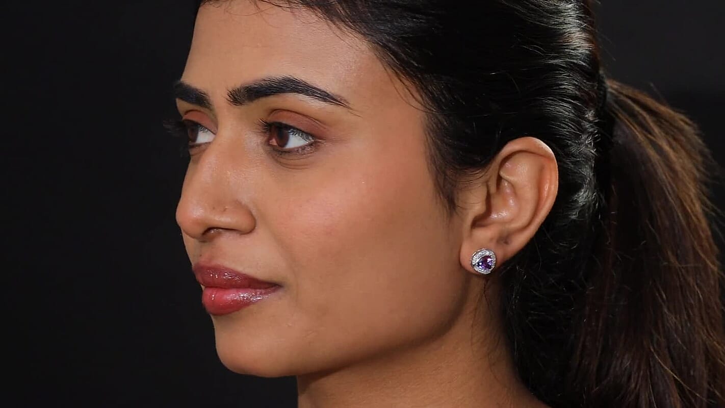 Certified & Appraised 10K White Gold AAA Luxuriant Lab Grown Alexandrite, Lab Grown Diamond (G-H, SI) Earrings 3.20 ctw