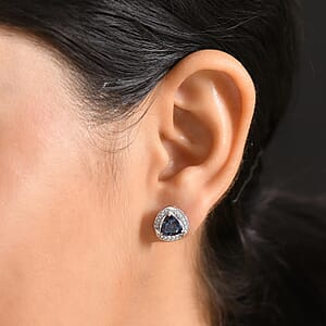 Certified & Appraised AAA Luxuriant Lab Grown Alexandrite and G-H SI Lab Grown Diamond 3.20 ctw Earrings in 10K White Gold