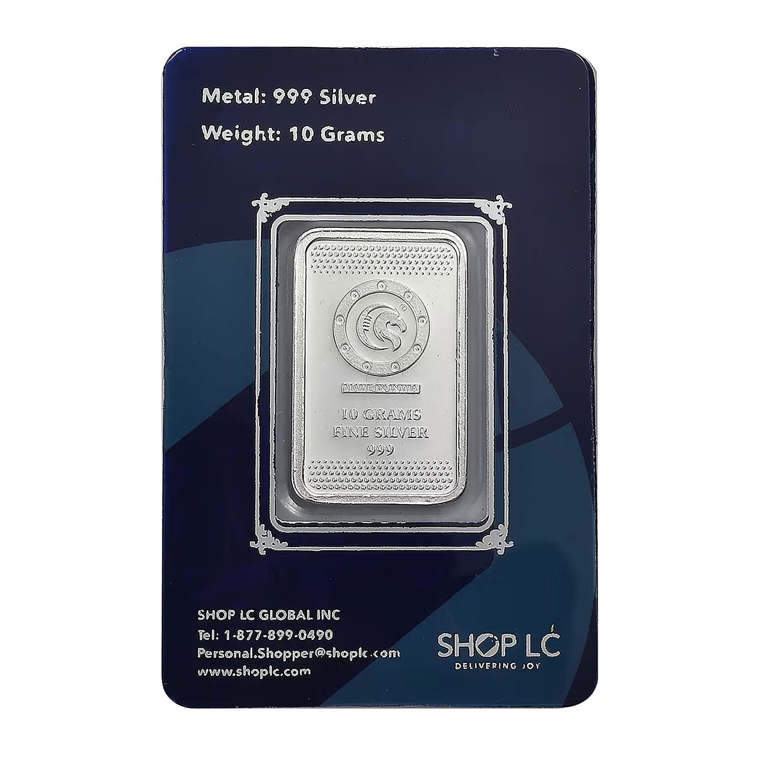  999 Fine Silver Beauty of Peacock Bar 10 Grams