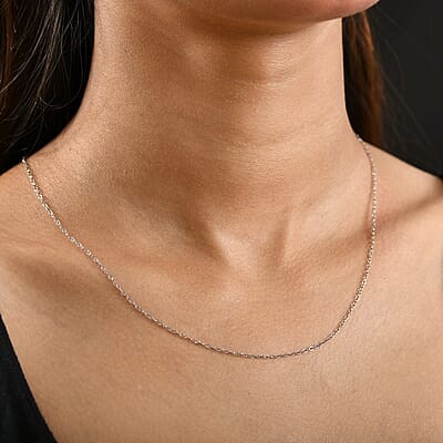 Cable Chain Necklace in 950 Platinum 2.50 Grams 20 Inches