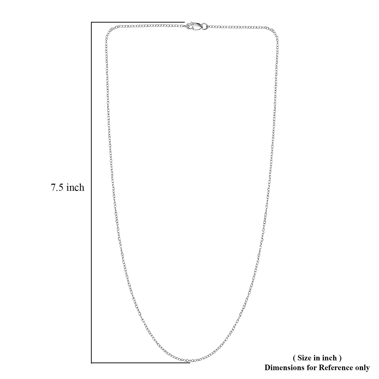 Cable Chain Necklace in 950 Platinum 2.50 Grams 20 Inches