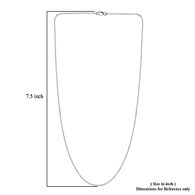Cable Chain Necklace in 950 Platinum 2.50 Grams 20 Inches