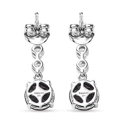 Certified & Appraised AAA Luxuriant Lab Grown Alexandrite and Lab Grown Diamond G-H SI 3.93 ctw Earrings in 10K White Gold