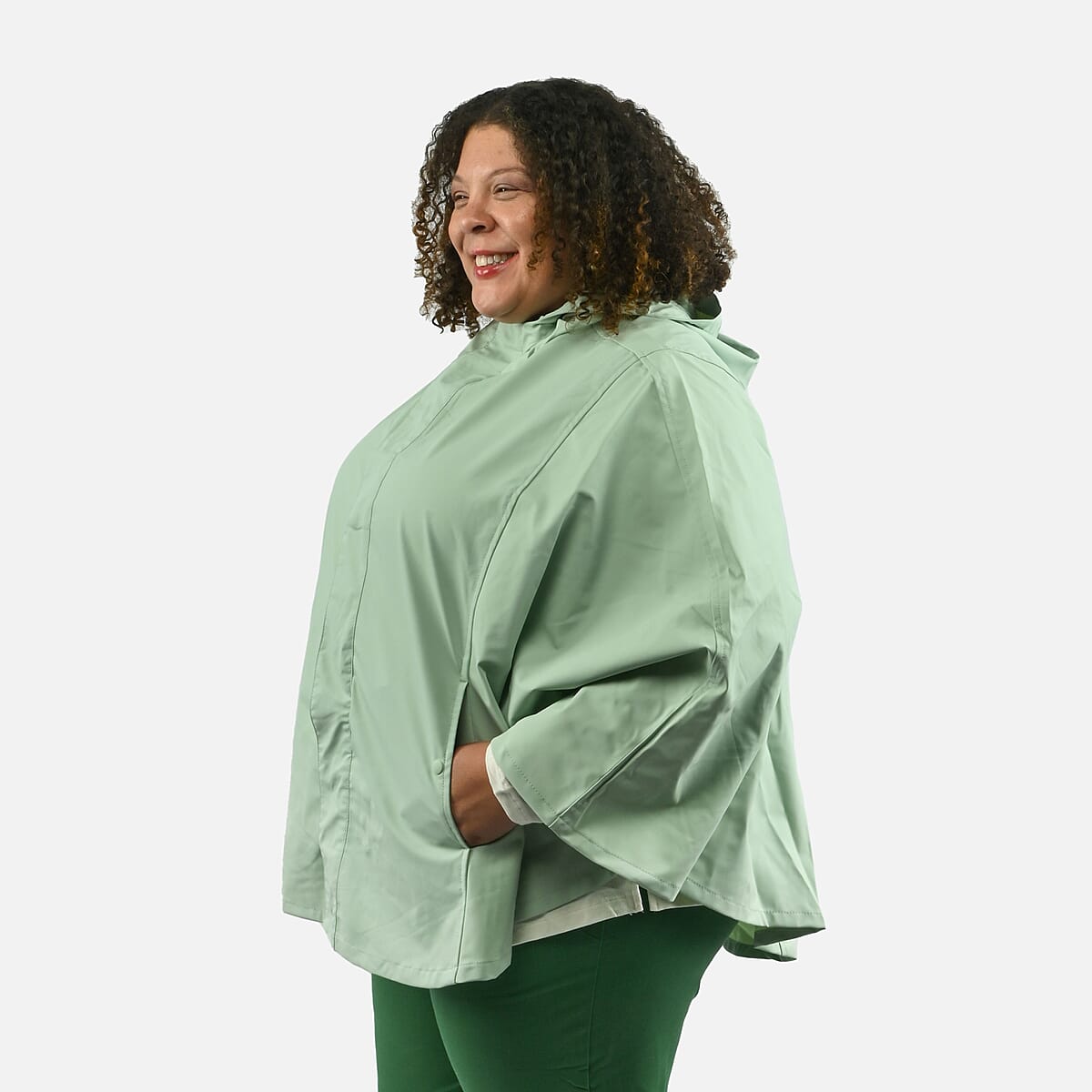 Closeout ShedRain GOGO Women's Raincoat Poncho - Dew S/M image number 2