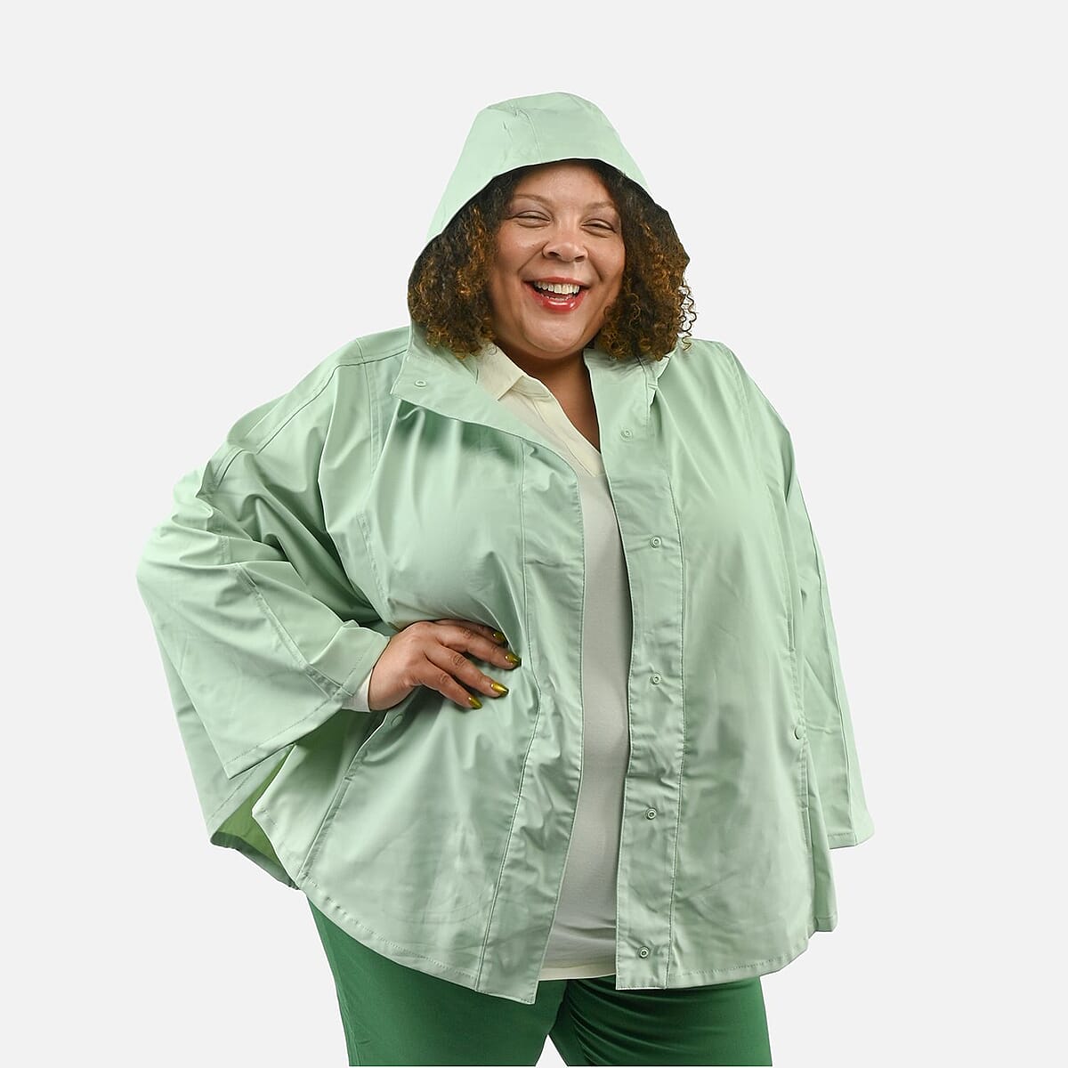 Closeout ShedRain GOGO Women's Raincoat Poncho - Dew S/M image number 3