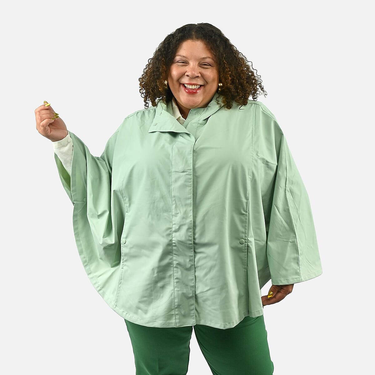 Closeout ShedRain GOGO Women's Raincoat Poncho - Dew S/M image number 5