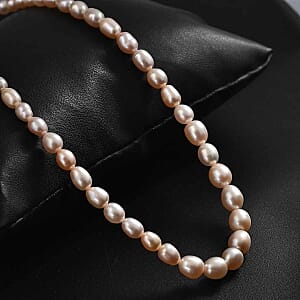 Pink Fresh Water Pearl 70.00 ctw Necklace in 18K Vermeil Yellow Gold Over Sterling Silver (18 Inches)