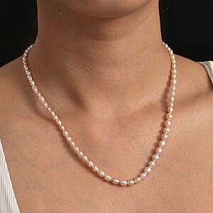 Pink Fresh Water Pearl 70.00 ctw Necklace in 18K Vermeil Yellow Gold Over Sterling Silver (18 Inches)