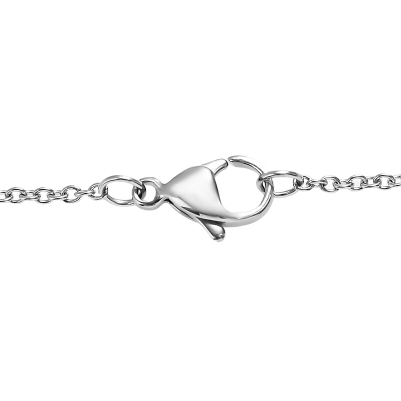 Mojave Blue Turquoise 5.70 ctw Necklace in Stainless Steel in 18 Inches