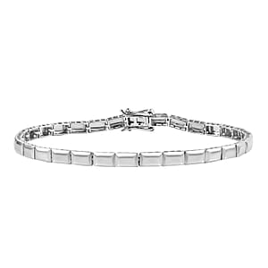 Luxoro Bar Bracelet in 10K White Gold (6.50 In) 5.25 Grams