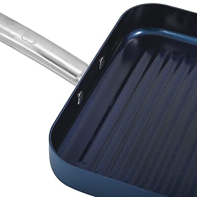 CLOSEOUT ChefVentions 9.5 Fry Pan Sapphire Cookware Pressed Aluminum Nonstick Stainless Steel Frying Skillet Stovetop