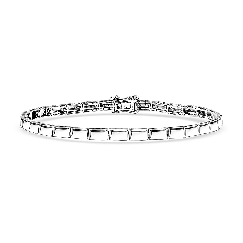 Rhapsody Modern Grace, Bar Link Bracelet in 950 Platinum (6.50 In) 9.26 Grams