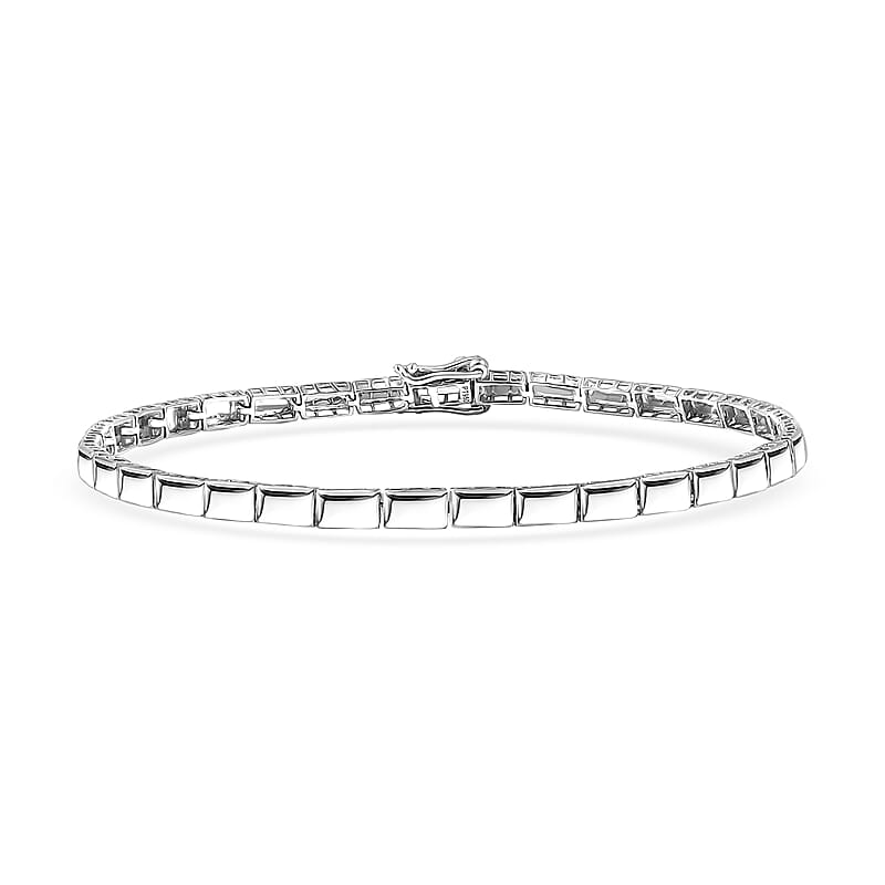 Rhapsody Modern Grace, Bar Link Bracelet in 950 Platinum (8.00 In) 10.94 Grams