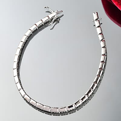 Rhapsody Modern Grace, Bar Link Bracelet in 950 Platinum (8.00 In) 10.94 Grams