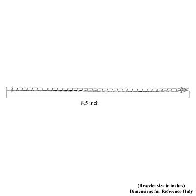 Rhapsody Modern Grace, Bar Link Bracelet in 950 Platinum (8.00 In) 10.94 Grams