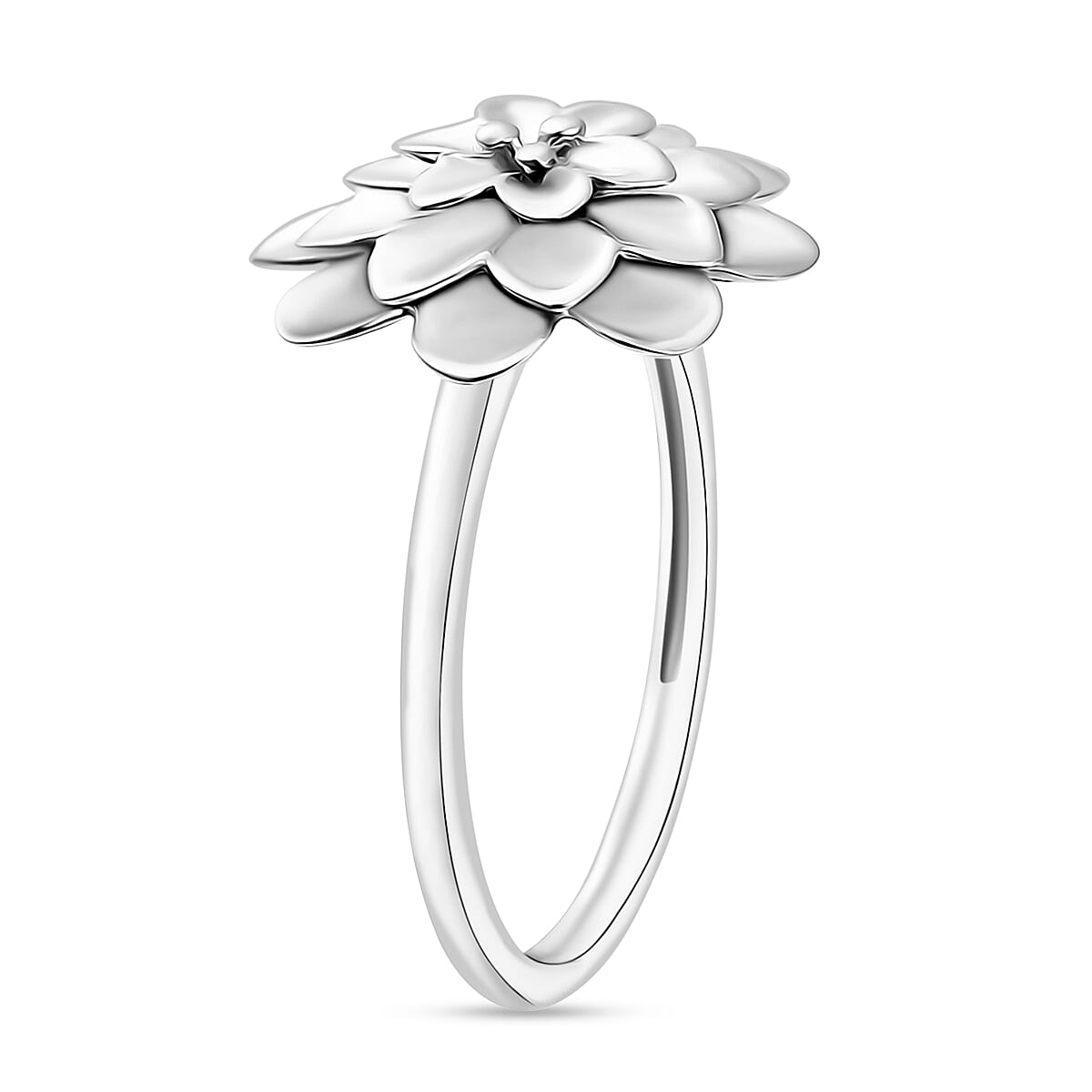 Floral Ring in 10K White Gold (Size 10.0) 4.10 Grams (Del. in 10-12 Days)