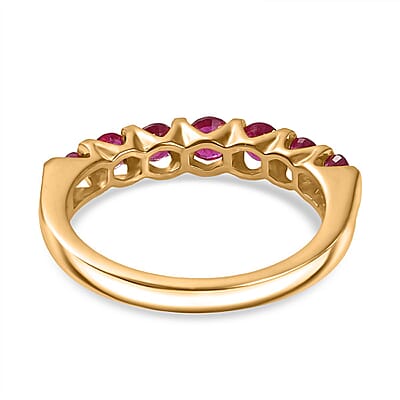 African Ruby (FF) 1.20 ctw Ring in 14K YG Over Sterling Silver (Size 10.5)