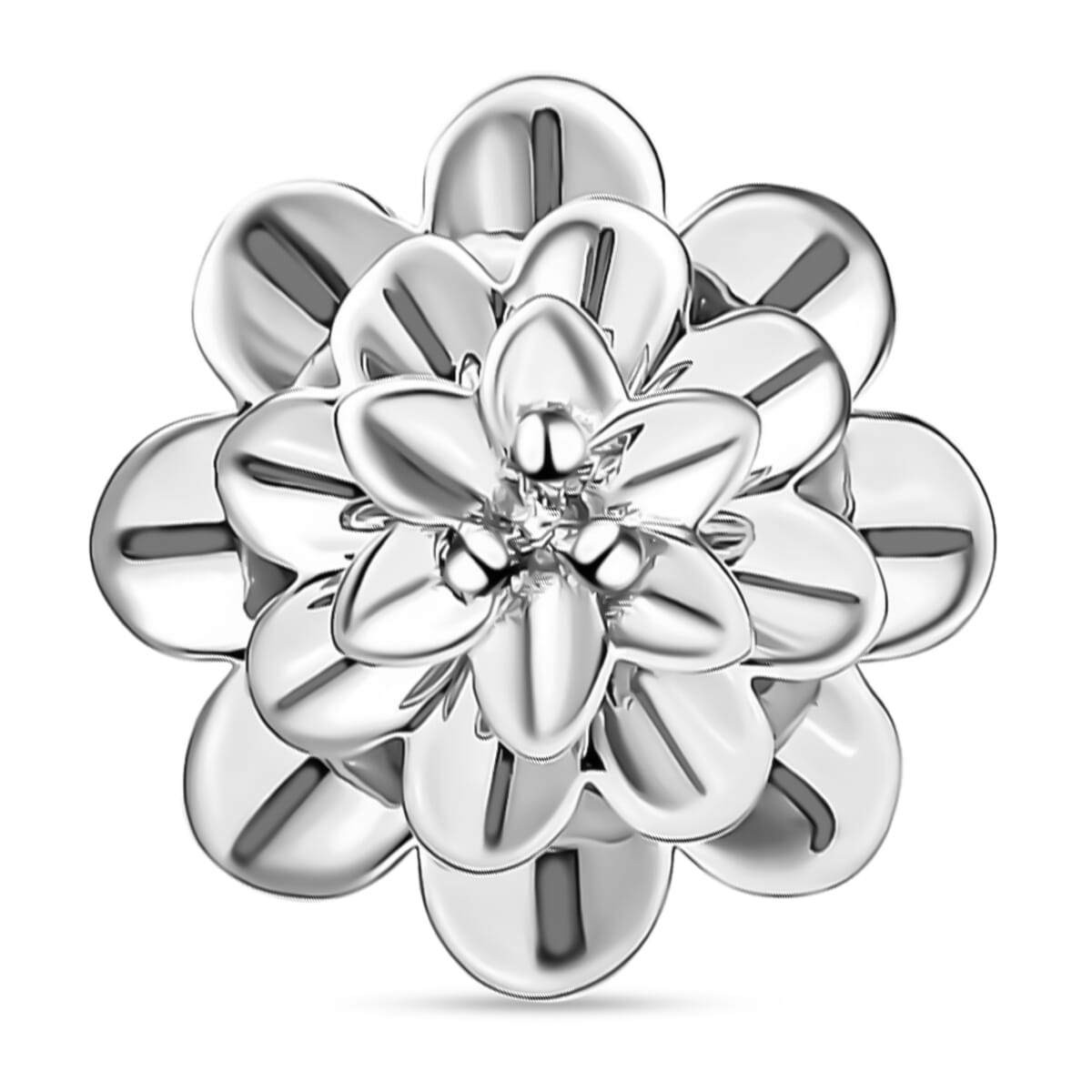 Floral Pendant in 10K White Gold 2.60 Grams image number 0