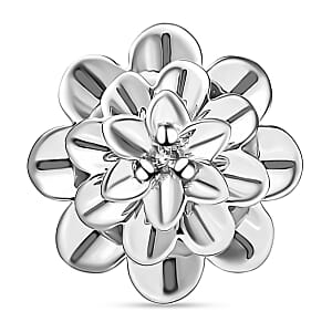 Floral Pendant without Chain in 10K White Gold 2.60 Grams