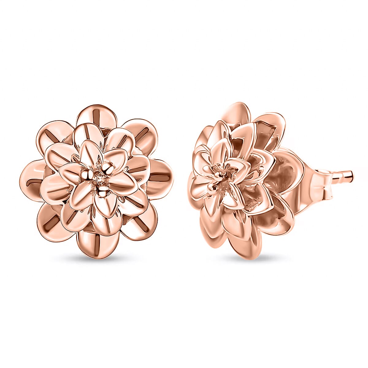 Luxoro Floral Earrings in 10K Rose Gold 2.36 Grams image number 0