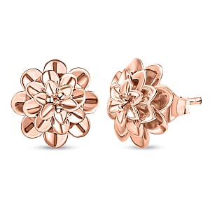 Luxoro Floral Earrings in 10K Rose Gold 2.36 Grams