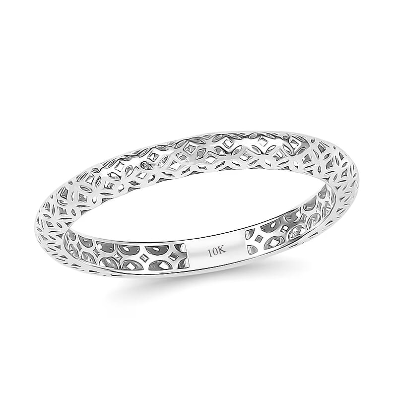 Mirage Collection Ring in 10K White Gold (Size 10.0) 1.65 Grams