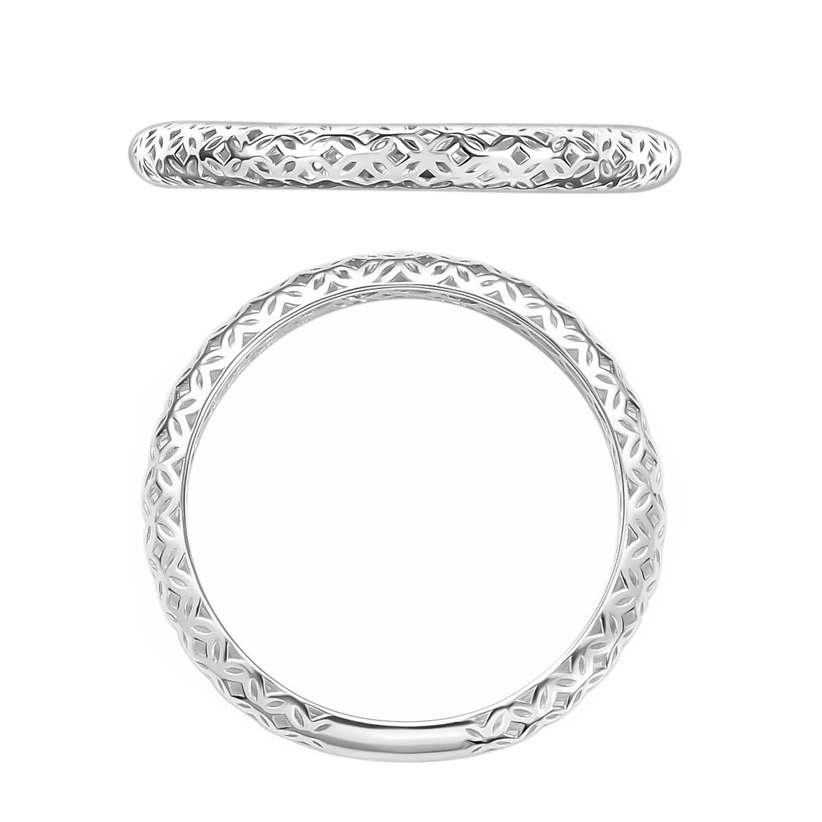 Mirage Collection Ring in 10K White Gold (Size 10.0) 1.65 Grams image number 3