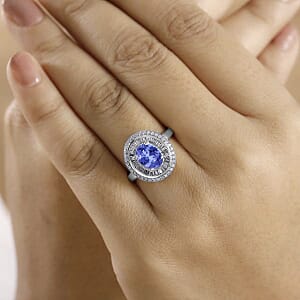 Luxoro Premium Tanzanite and G-H I2 Diamond 2.49 ctw Ring in 10K White Gold (Size 10) 2 (Del. in 10-12 Days)