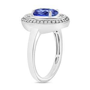Luxoro Premium Tanzanite and G-H I2 Diamond 2.49 ctw Ring in 10K White Gold (Size 10) 2 (Del. in 10-12 Days)