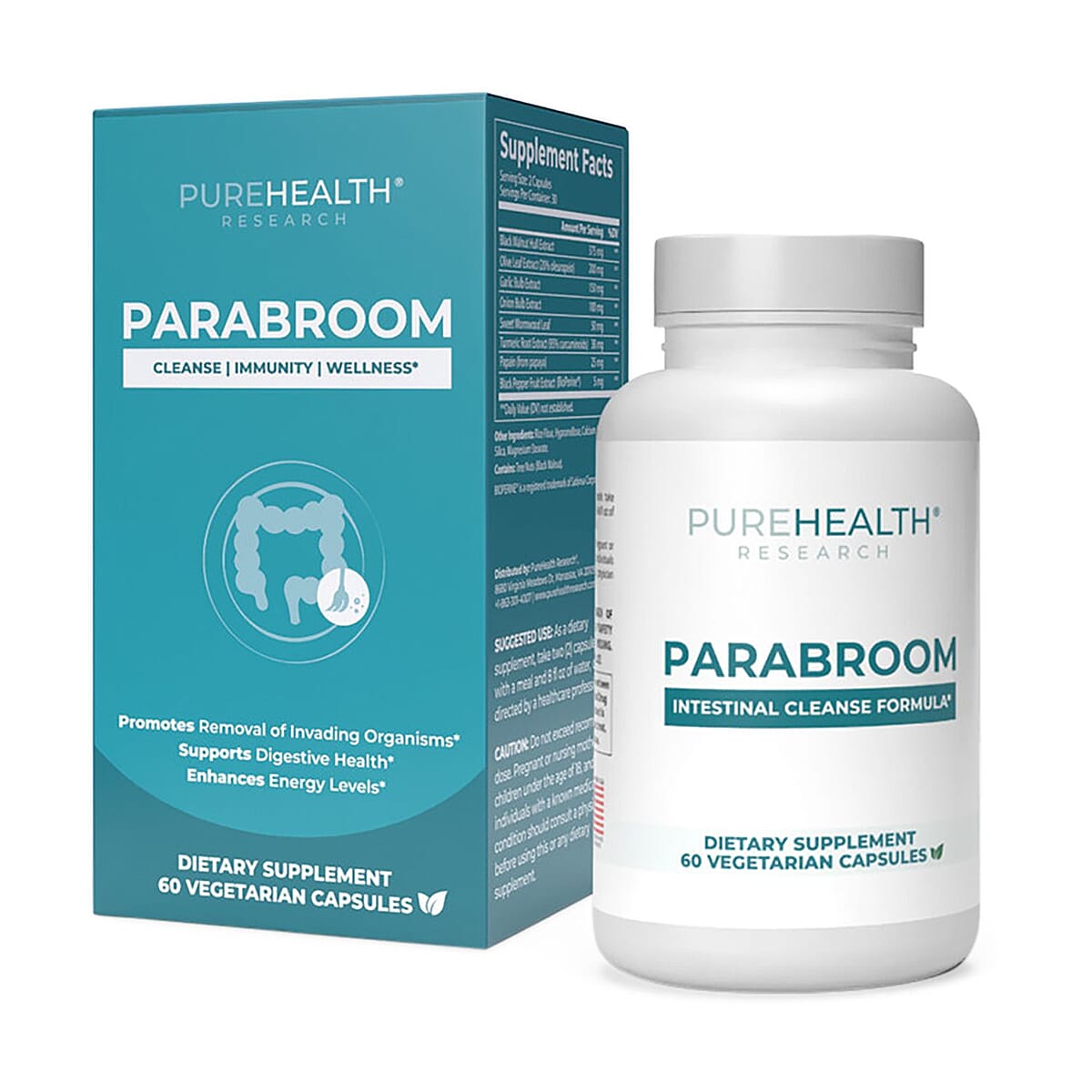 PureHealth Research Parabroom Dietary Supplement 60 Vegetarian Capsules image number 0
