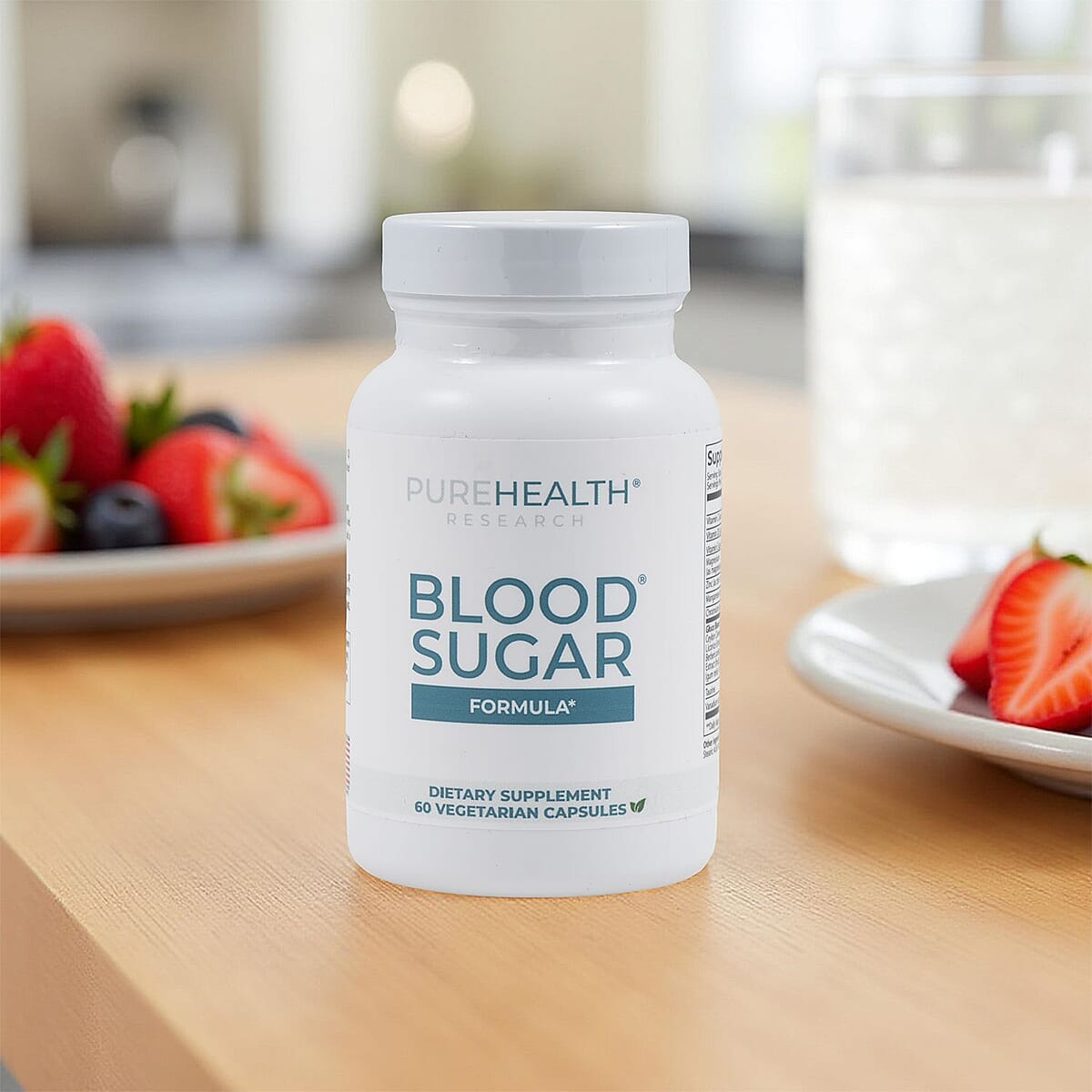 PureHealth Research Blood Sugar Dietary Supplement 60 Vegetarian Capsules image number 1