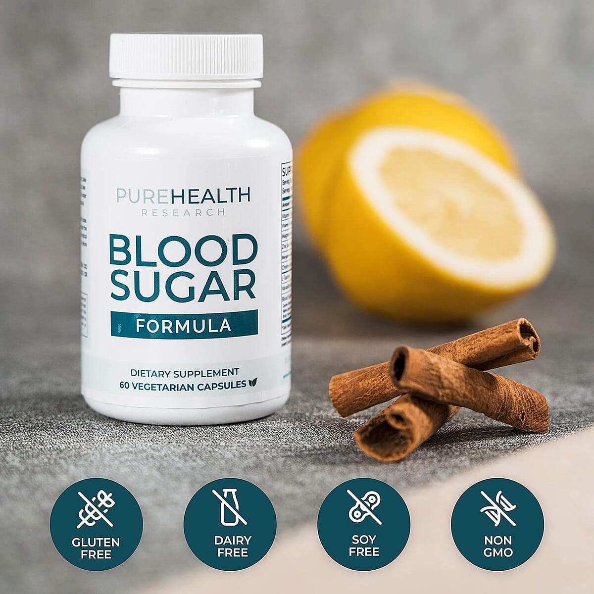 PureHealth Research Blood Sugar Dietary Supplement 60 Vegetarian Capsules image number 5